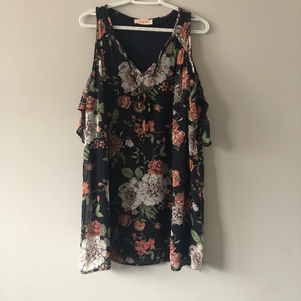 Peach Love Floral Dress
